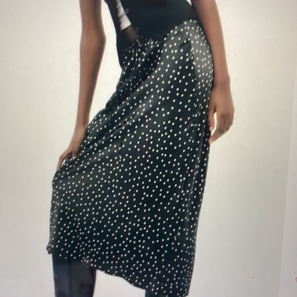 Zara polkadot, midi/maxi 36" skirt with elastic waist